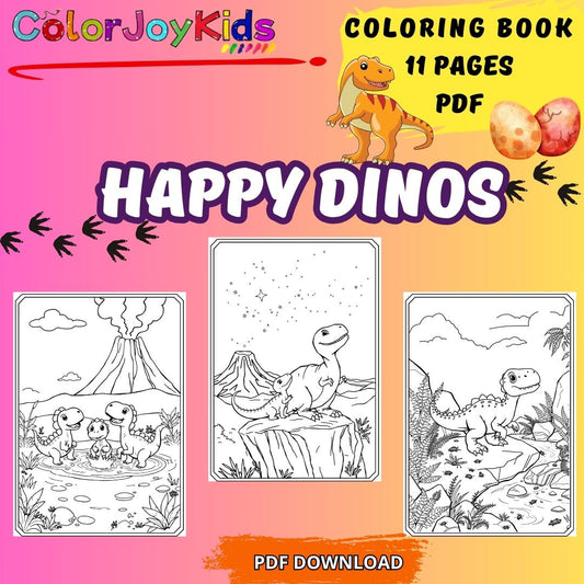 🦕Happy Dinos Coloring Fun